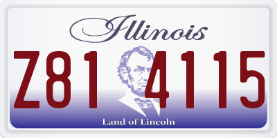 IL license plate Z814115