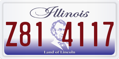 IL license plate Z814117