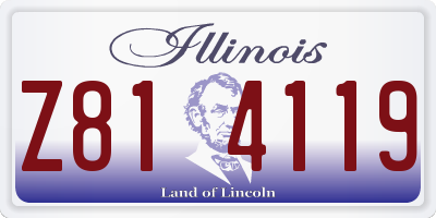 IL license plate Z814119