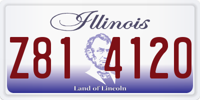 IL license plate Z814120