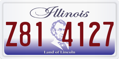 IL license plate Z814127