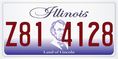 IL license plate Z814128