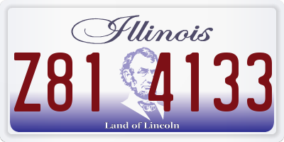 IL license plate Z814133