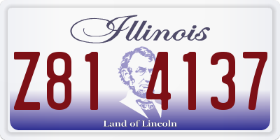 IL license plate Z814137