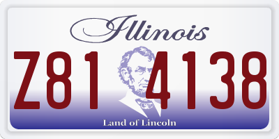 IL license plate Z814138