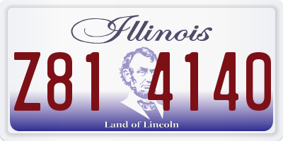 IL license plate Z814140