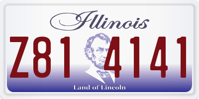 IL license plate Z814141