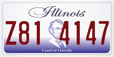 IL license plate Z814147