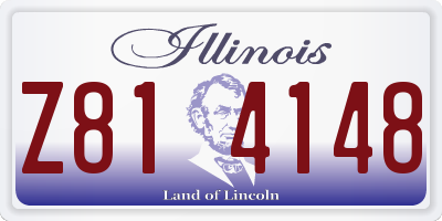 IL license plate Z814148