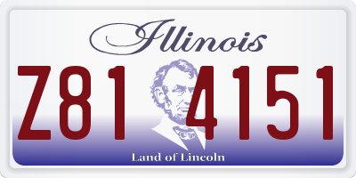 IL license plate Z814151