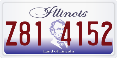 IL license plate Z814152