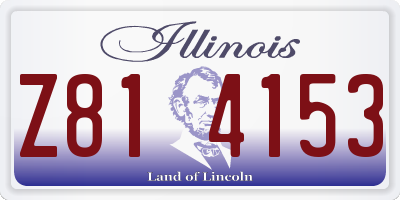 IL license plate Z814153