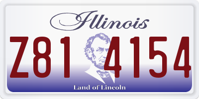 IL license plate Z814154