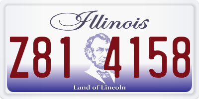 IL license plate Z814158