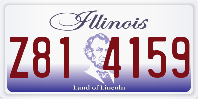 IL license plate Z814159