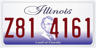 IL license plate Z814161