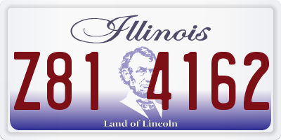 IL license plate Z814162