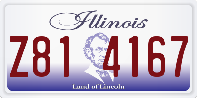 IL license plate Z814167