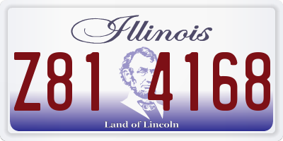 IL license plate Z814168