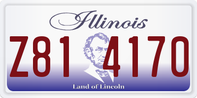 IL license plate Z814170