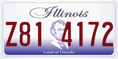 IL license plate Z814172