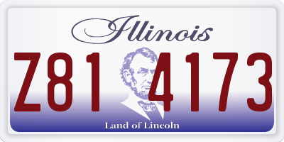 IL license plate Z814173