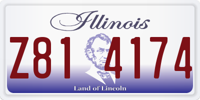 IL license plate Z814174