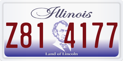 IL license plate Z814177