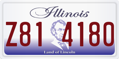 IL license plate Z814180