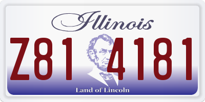 IL license plate Z814181