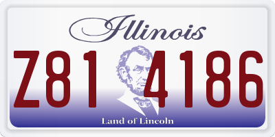 IL license plate Z814186