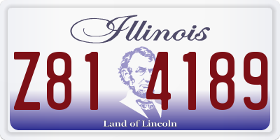 IL license plate Z814189