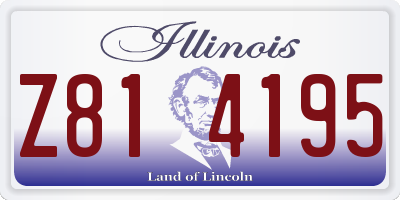 IL license plate Z814195