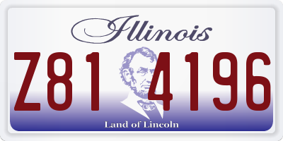IL license plate Z814196