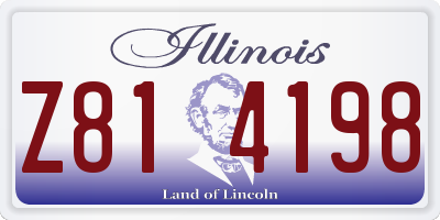 IL license plate Z814198