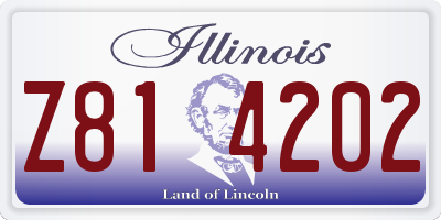 IL license plate Z814202