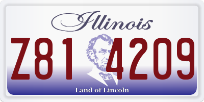 IL license plate Z814209