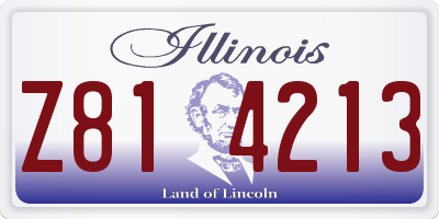 IL license plate Z814213