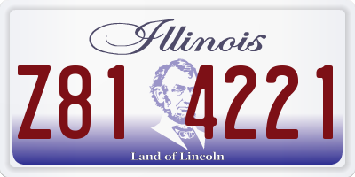 IL license plate Z814221