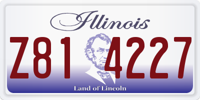 IL license plate Z814227
