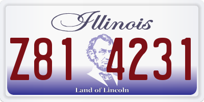 IL license plate Z814231