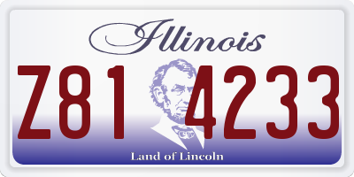 IL license plate Z814233
