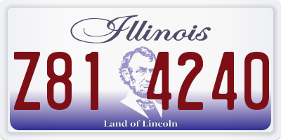 IL license plate Z814240