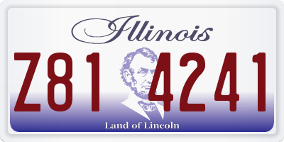 IL license plate Z814241