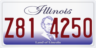 IL license plate Z814250