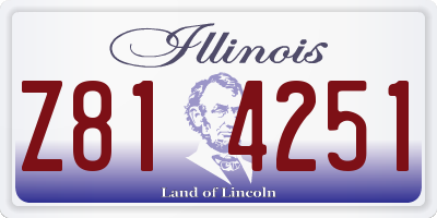 IL license plate Z814251