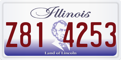 IL license plate Z814253