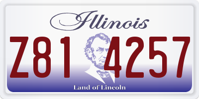 IL license plate Z814257