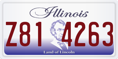 IL license plate Z814263