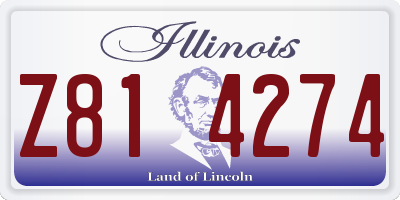 IL license plate Z814274